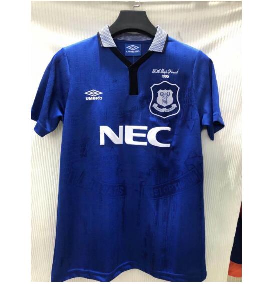 1994-95 Everton Retro Home Kit Soccer Jersey